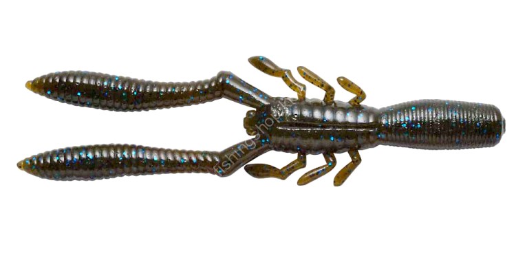 MEGABASS Honshikomi Bottle Shrimp 3" #Green Pumpkin Blue (8pcs)