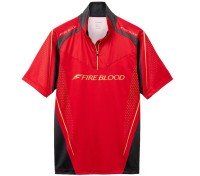 SHIMANO SH-125W Limited Pro Half Zip Shirt Short Sleeve Blood Red S