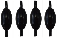 FUJIWARA Pipe sinker 2号 (4pcs) #Kuro