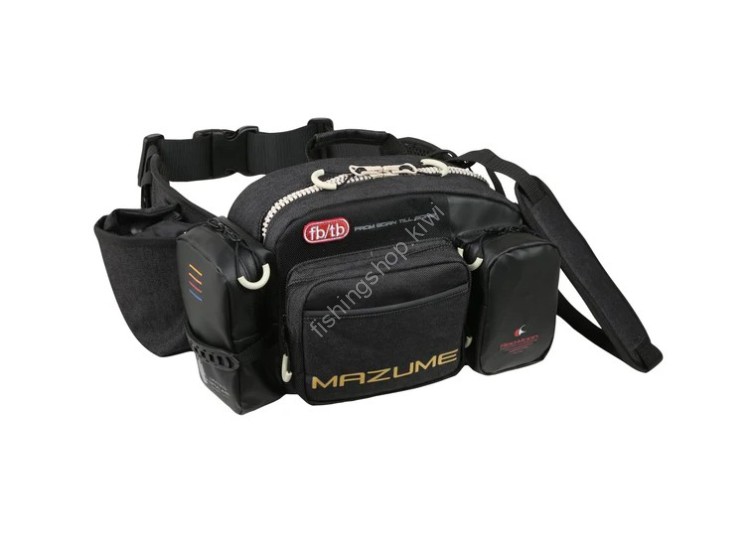 MAZUME Red Moon Waist Bag V #Black Denim