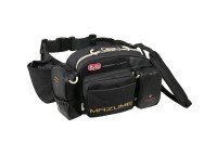 MAZUME Red Moon Waist Bag V #Black Denim