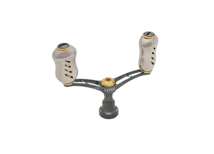 LIVRE 4731 Double Handle Wing 72 Fino Knob for Shimano S2 #Gunmetal/Gold