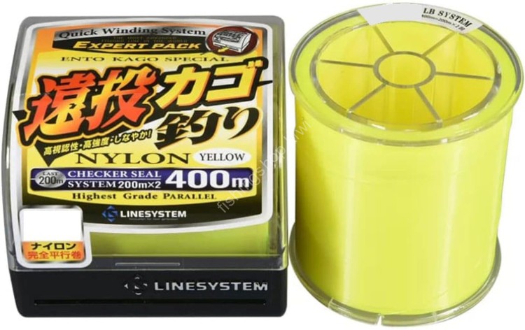 LINE SYSTEM Long Cast Cage Fishing Nylon [Yellow] 400m #5