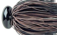 DEPS Super Head Lock Jig Fine Rubber Skirt 1/2oz #02 Black/Brown