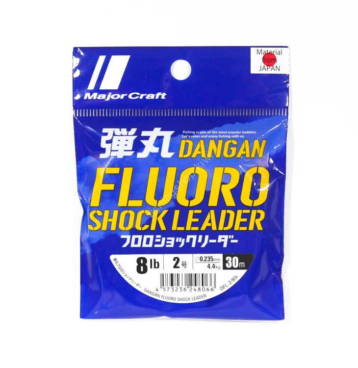 MAJOR CRAFT Dangan Fluoro Shock Leader [Natural] 30m #2 (8lb)