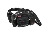 MAZUME Red Moon Waist Bag V #Black Kasuri