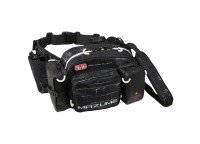 MAZUME Red Moon Waist Bag V #Black Kasuri