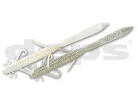 DEPS DeathAdder Lizard 8" #31 White & Clear/Silver Flake