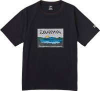 DAIWA DE-6324 Fishing Net T-Shirt Lakeside (Black) 2XL