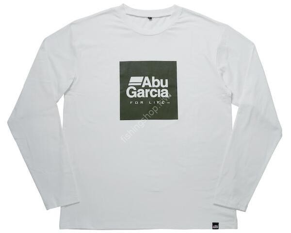ABU GARCIA Bug Off Box Logo Long Sleeve T White/M