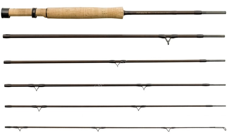EUFLEX Infante 764-6 7'6\" #4 TIEMCOティムコ Tiemco Fly Rod Euflex Infante 764-4 Blue Gray (4 Piece)