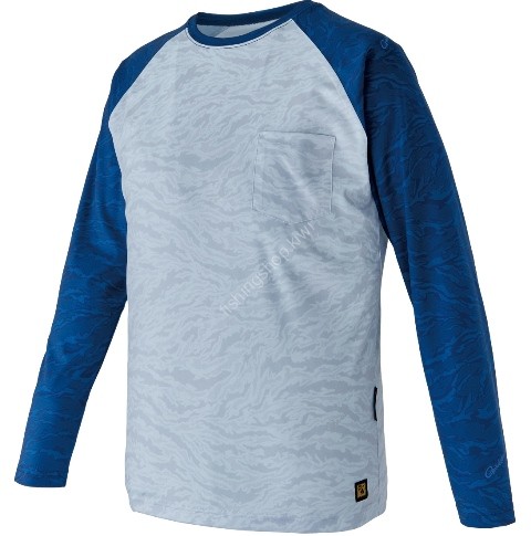 GAMAKATSU GM3730 No Fly Zone(R) Raglan Sleeve T-Shirt (Navy x Light Gray) S