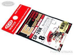 VANFOOK Spoon E Medium Thin Axis Hayakake Hooks SP-20K [Fluorine Black] #6 (110pcs)