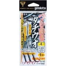 GAMAKATSU Tsunuki Tachiuo Rig [Red] #4 (3pcs)