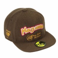 MAZUME MZCP-516 FLAT CAP Layered Logo Charcoal