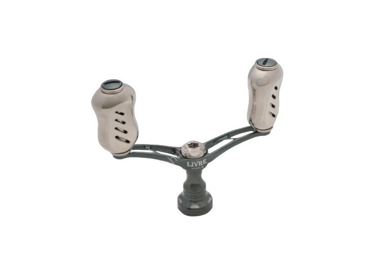 LIVRE 4732 Double Handle Wing 72 Fino Knob for Shimano S2 #Gunmetal/Titanium