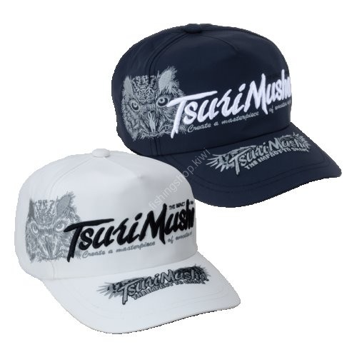 TSURI MUSHA Owl 3D Logo Cap White