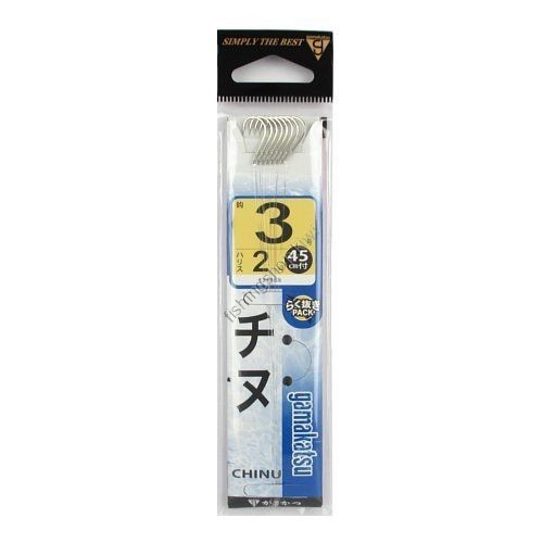 GAMAKATSU Chinu w/45cm Thread [White] #3 (5pcs)