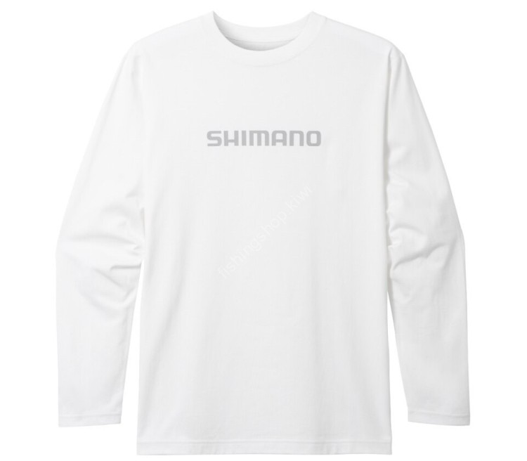 SHIMANO SH-011V Cotton Logo Long Sleeve (Neo White) M