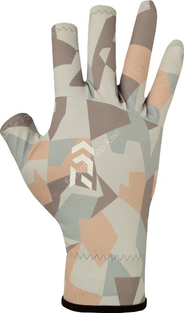 DAIWA DG-8224 Flat Palmless Gloves (Sand Camo) M