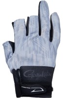 GAMAKATSU GM7291 Stretch Fishing Gloves 3 Pieces (Geometric White) LL