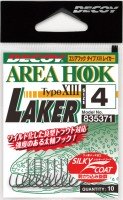 DECOY Area Hook Type XIII Laker AH-13 [Silky Black] #10 (10pcs)