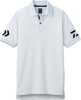 DAIWA DE-7906 Short Sleeve Polo Shirt (White x Black) M