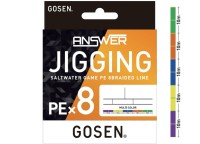 GOSEN Answer Jigging PE x8 [10m x 5color] 400m #4 (55lb)