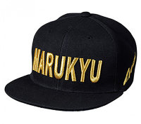 MARUKYU MARUKYU FLAT VISOR CAP01 BLACK / GOLD FREE