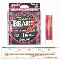SUNLINE Super Braid5 [10m x 3colors] 300m #3 (17kg)