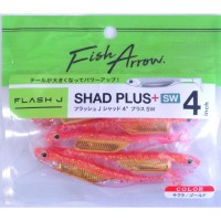 FISH ARROW Flash J Shad 4'' Plus SW #155 Sakura/Gold (5pcs)