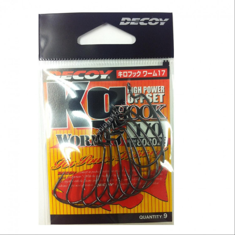 DECOY KG Hook Worm17 [NS Black] #1/0 (9pcs)