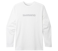 SHIMANO SH-011V Cotton Logo Long Sleeve (Neo White) XL