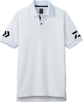 DAIWA DE-7906 Short Sleeve Polo Shirt (White x Black) L