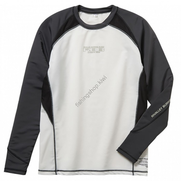 Rbb SOSHIN 8861 RBB COOL UV RUSH GUARD WHT / GREY M