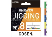 GOSEN Answer Jigging PE x8 [10m x 5color] 400m #3 (45lb)