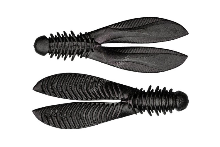 JACKALL Ribbing Bunny 3.8'' #Straight Black (5pcs)