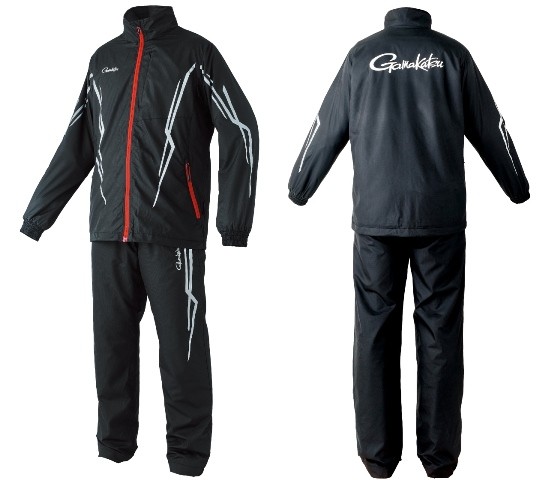 GAMAKATSU GM3682 Windbreaker Suit (Black x Silver) L