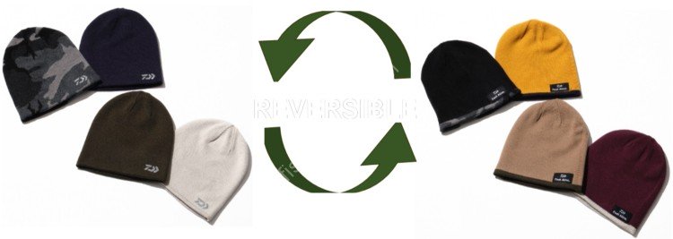 DAIWA DC-9725W Reversible Beanie Cap [Black Camo] Free