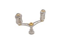 LIVRE 4734 Double Handle Wing 72 Fino Knob for Shimano S2 #Titanium/Gold