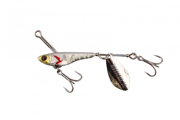 JACKALL Big Backer Spin 20g # Magma Silver Glow Dot