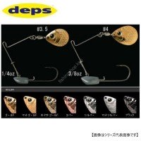DEPS B Custom Jig Spinner Set (Swimming Jig Head 1/4oz + Custom Blade/Colorado #4) #Matte Gold