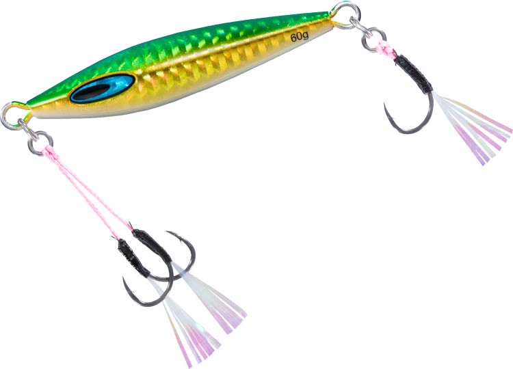 DAIWA Saltiga FK Jig TG SLJ 80g #Parallel Holo Green Gold Glow Belly