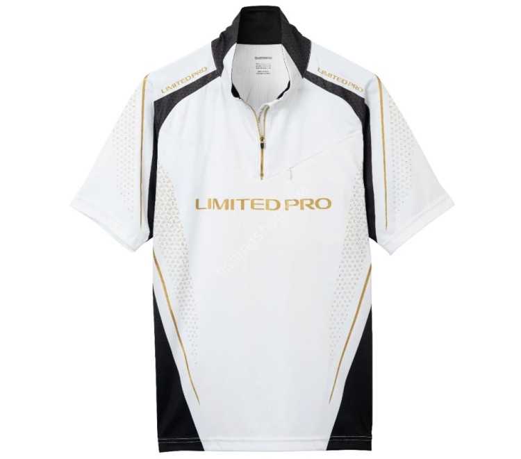 SHIMANO SH-125W Limited Pro Half Zip Shirt Short Sleeve Limited White S