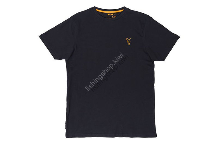 Fox brushed T-shirt Black / Orange XL