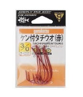 GAMAKATSU Tachiuo Kentsuki [Red] #3/0 (7pcs)