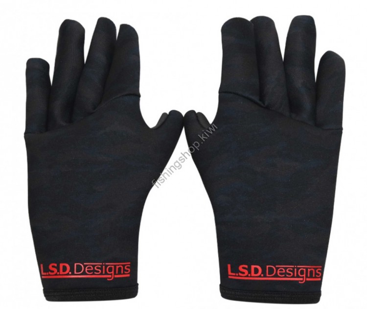 LSD FISHING GLOVE WG001 BLACK CAMO M SIZE M