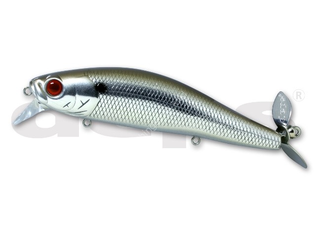 DEPS Spiral Minnow #80 Chrome Black Back