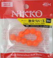 NIKKO 564 Dappy Super Scent Balls 10mm C04 Krill GL Orange