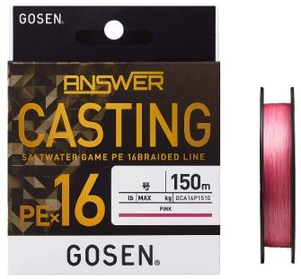 GOSEN ANSWER CASTING PE 16.1号.150m GOSEN Answer Casting PE x16 [Pink] 150m #1 (23lb) Fishing lines